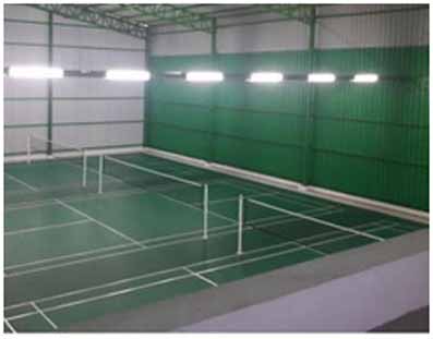 Badminton court roof
